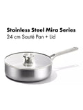 OXO Mira saute pan stainless steel 24cm (British brand)