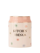 John Lewis Yvonne Ellen Kitchen Things Stoneware Utensil Jar, Pink- Buy online at McGrocer