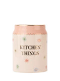 Yvonne Ellen stoneware utensil jar pink (British brand)