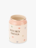 Yvonne Ellen stoneware utensil jar pink (British brand)