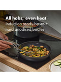 OXO hard anodised ceramic non-stick pan set 6 piece, UK version