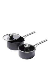 John Lewis OXO Professional Hard Anodised Aluminium Ceramic Non-Stick Saucepan & Lid Set, 2 Piece- Buy online at McGrocer