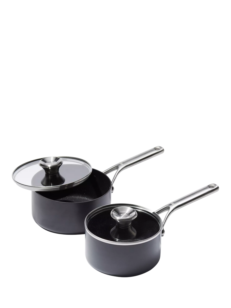 OXO hard anodised saucepan set 2 piece - British product