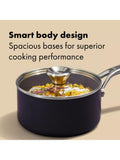 OXO hard anodised saucepan set 2 piece - British product