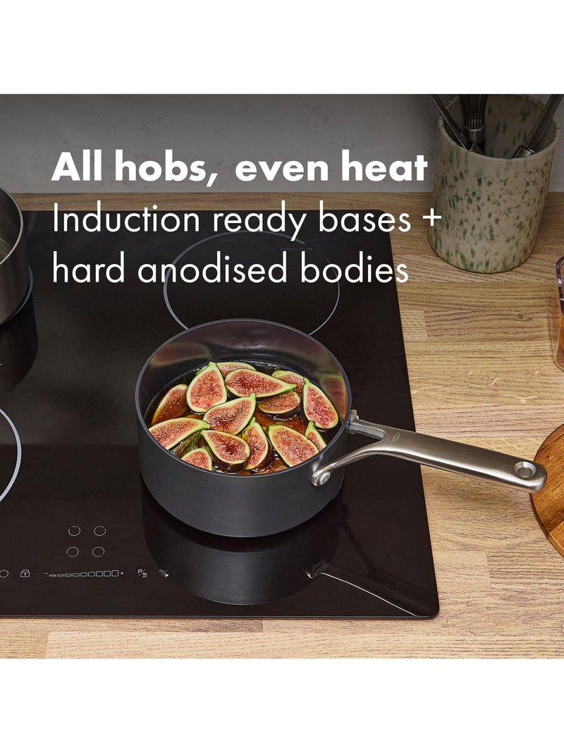 OXO hard anodised saucepan set 2 piece - British product
