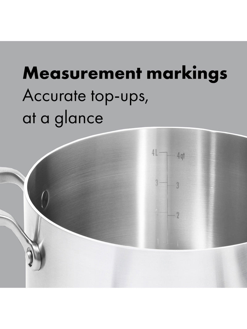 OXO Mira stainless steel pan set 6 piece - British product