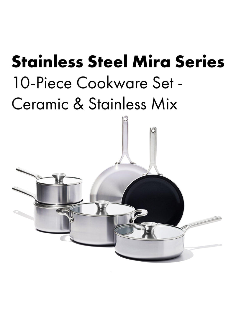 OXO Mira stainless steel pan set 6 piece - British product
