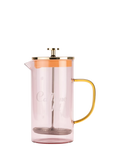 Yvonne Ellen glass cafetiere pink gold 8 cup, UK version