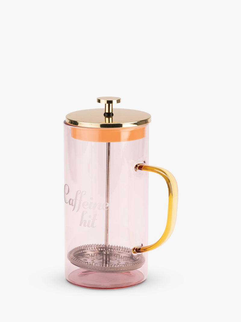 Yvonne Ellen glass cafetiere pink gold 8 cup, UK version