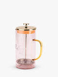 Yvonne Ellen glass cafetiere pink gold 8 cup, UK version