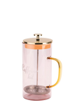Yvonne Ellen glass cafetiere pink gold 8 cup, UK version