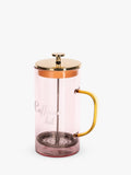 Yvonne Ellen glass cafetiere pink gold 8 cup, UK version
