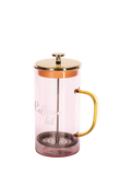 Yvonne Ellen glass cafetiere pink gold 8 cup, UK version
