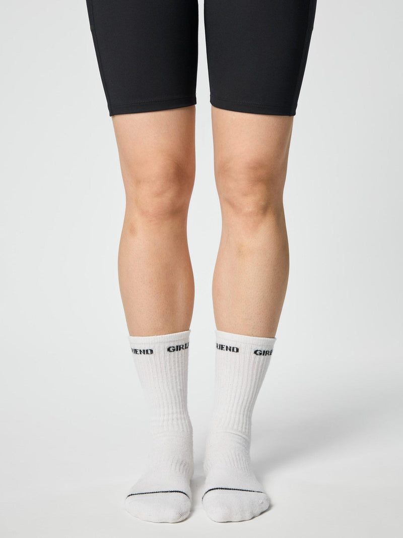 Girlfriend Collective crew socks pack of 3 white, UK version