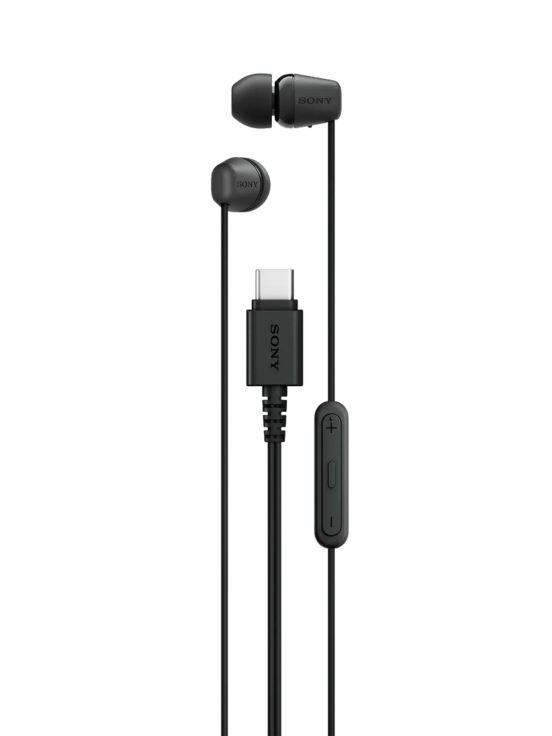 Sony IER-EX15C USB-C earbuds black lightweight, imported from the UK