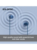 Sony IER-EX15C USB-C earbuds black lightweight, imported from the UK