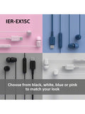 Sony IER-EX15C USB-C earbuds black lightweight, imported from the UK