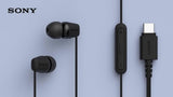 Sony IER-EX15C USB-C earbuds black lightweight, imported from the UK