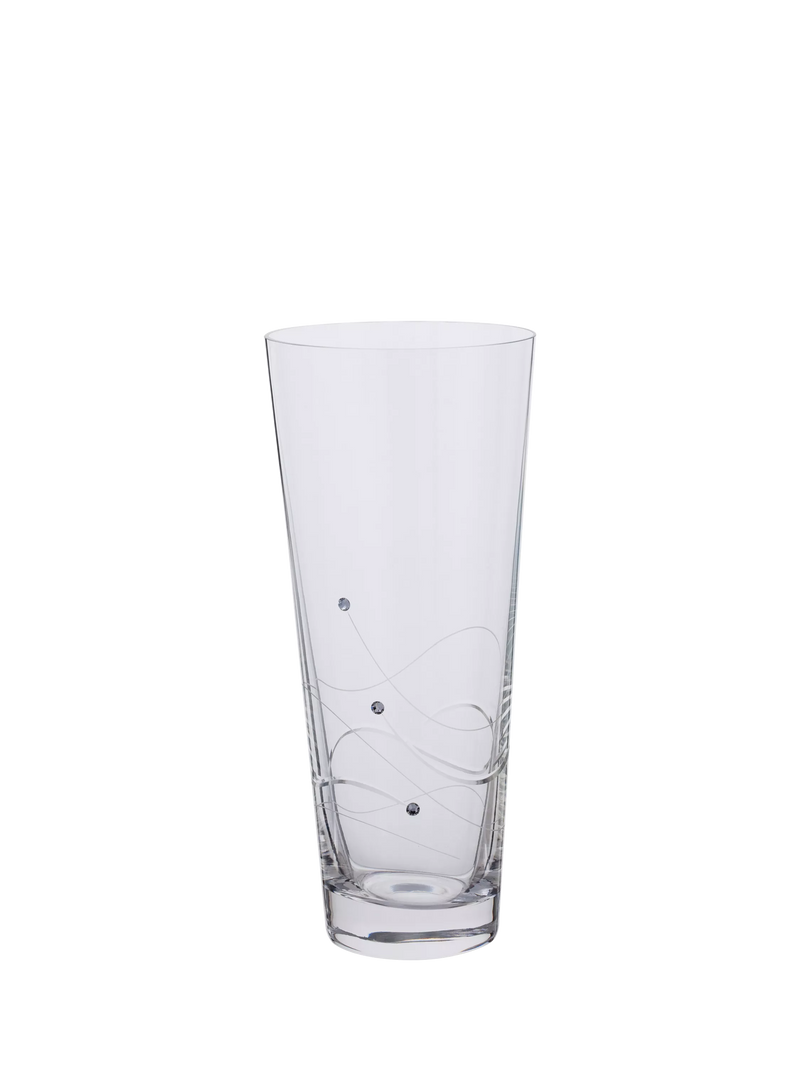 Dartington Crystal Glitz conical vase 30cm, imported from the UK
