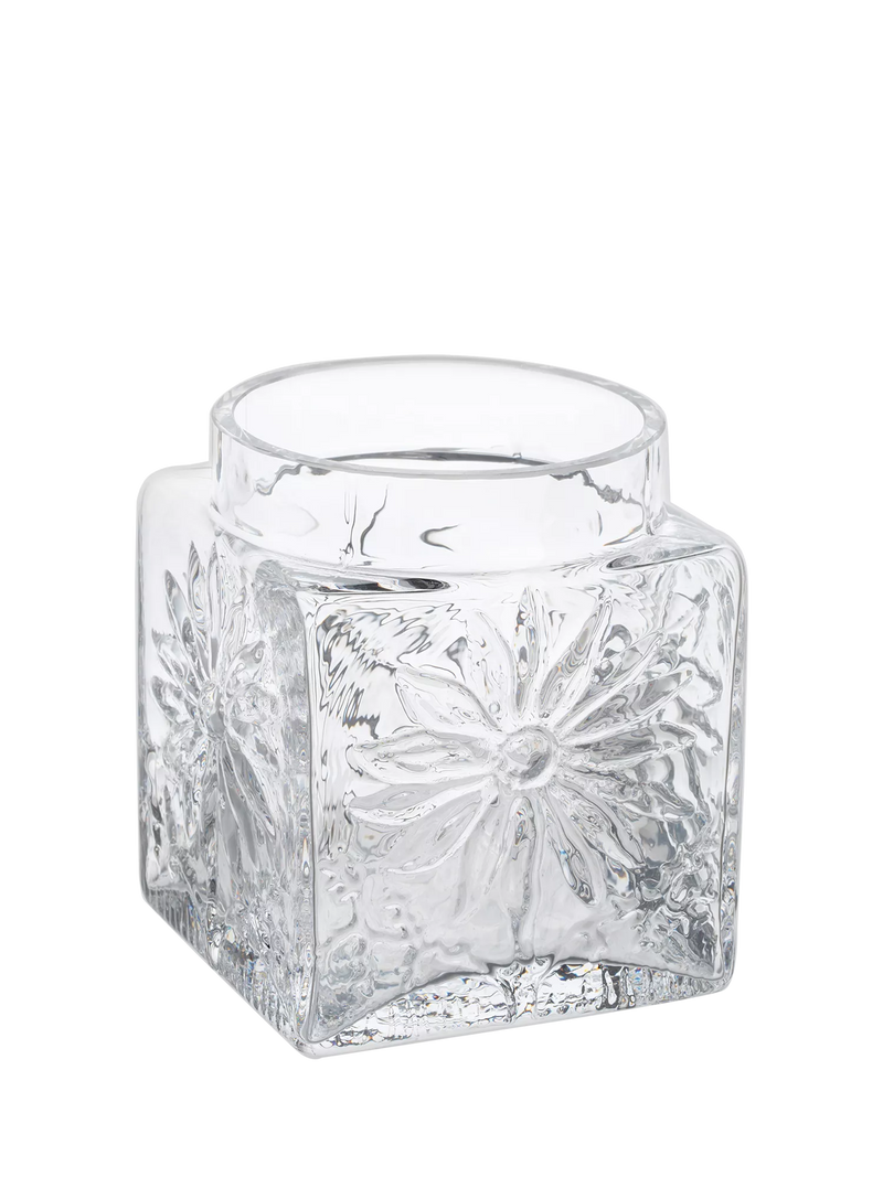 Dartington Crystal Marguerite Square vase 12cm, imported from the UK