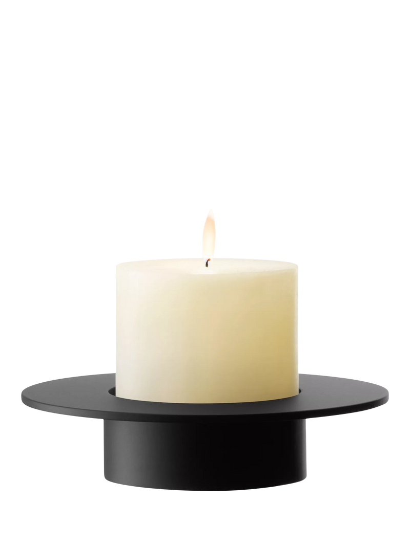LSA Beacon ribbed glass candle holder vase H14cm, imported from the UK