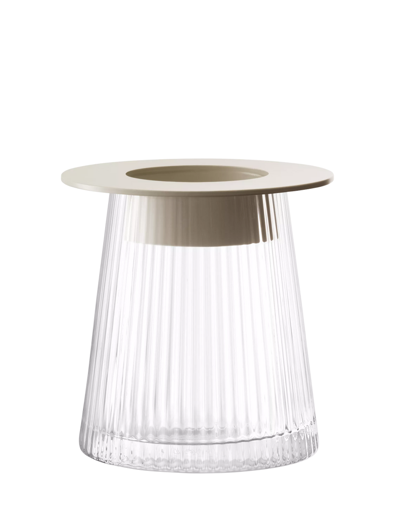 LSA International Beacon glass candle holder H14cm - British product