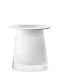 LSA International Beacon ribbed glass candle holder vase H14cm, UK version