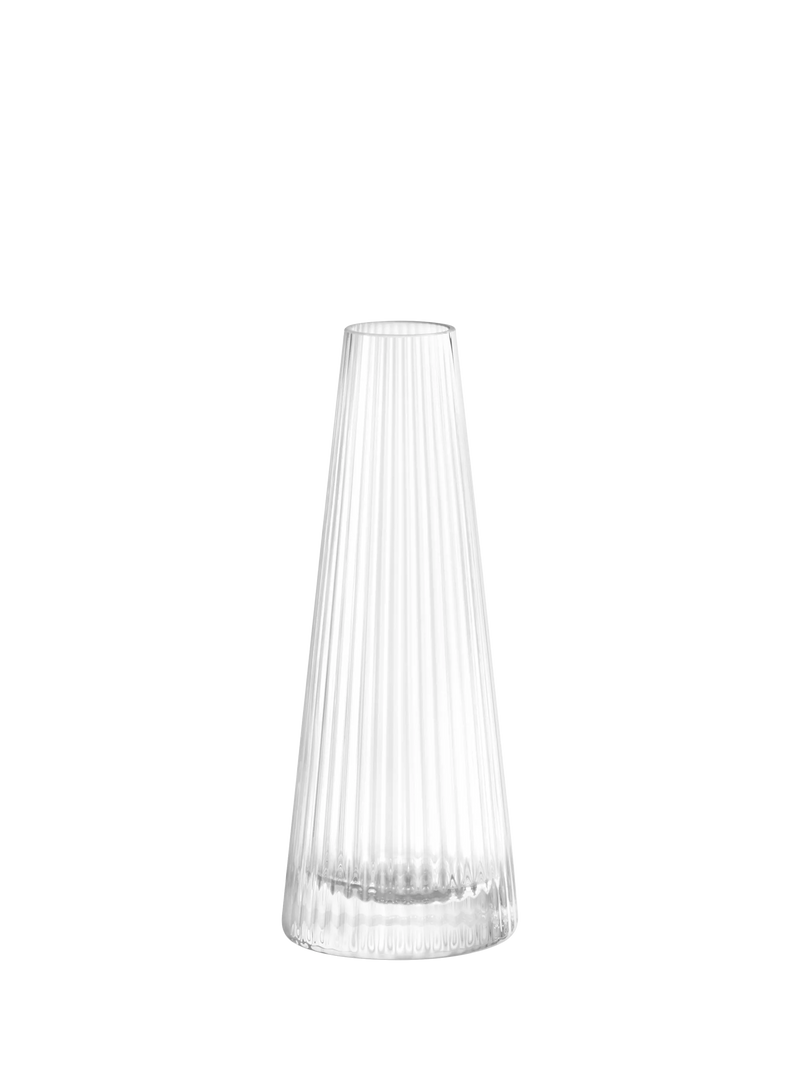 LSA International Beacon ribbed glass candle holder 22cm British product