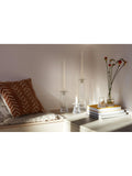 LSA International Beacon ribbed glass candle holder 22cm British product