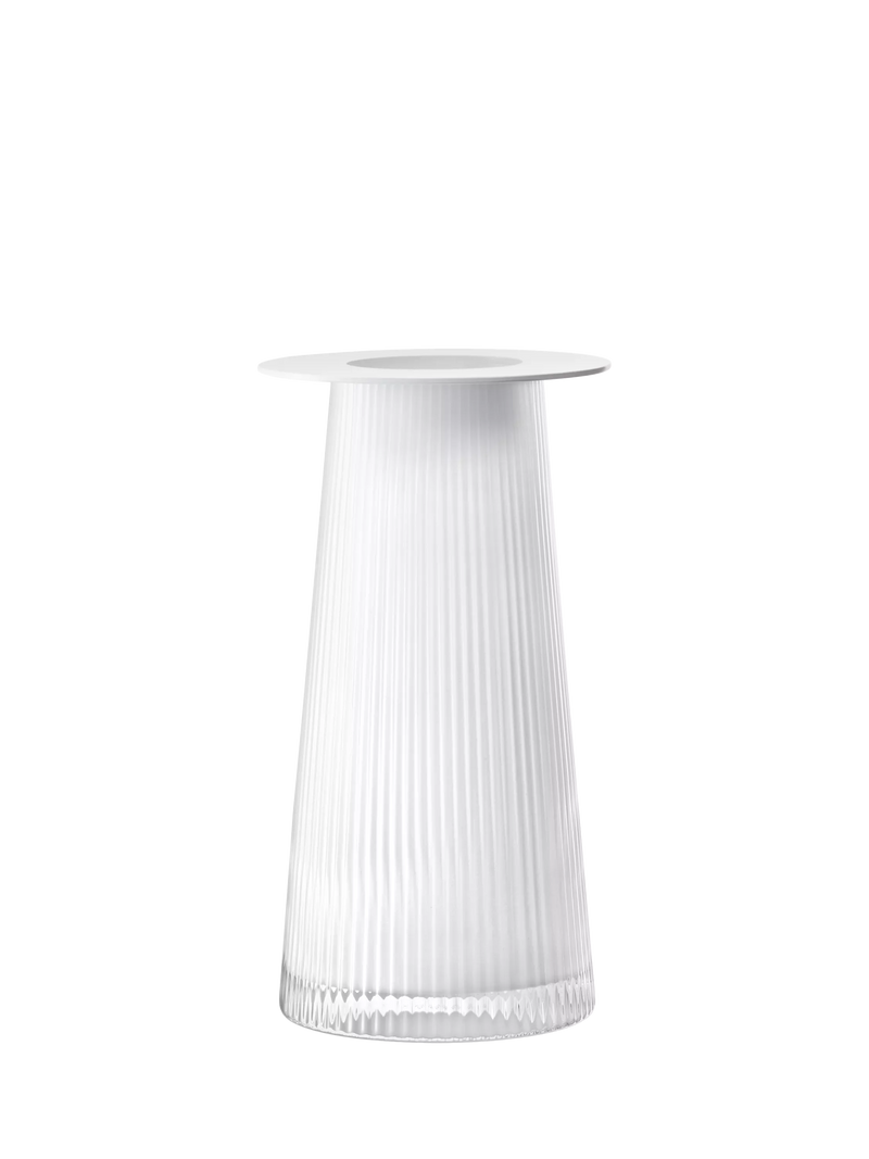 LSA International glass candle holder H30cm, UK version