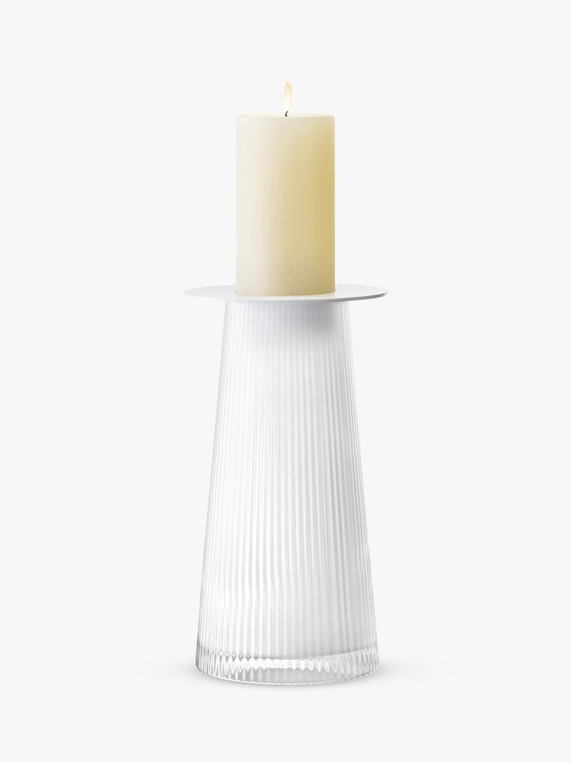 LSA International glass candle holder H30cm, UK version