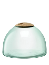 John Lewis LSA International Canopy Recycled Glass Closed Garden Terrarium with Cork Lid, H22cm- Buy online at McGrocer