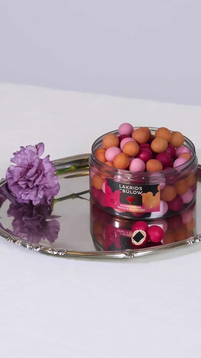 Lakrids by Bülow chocolate coated liquorice Mixed Love 515g, imported from the UK