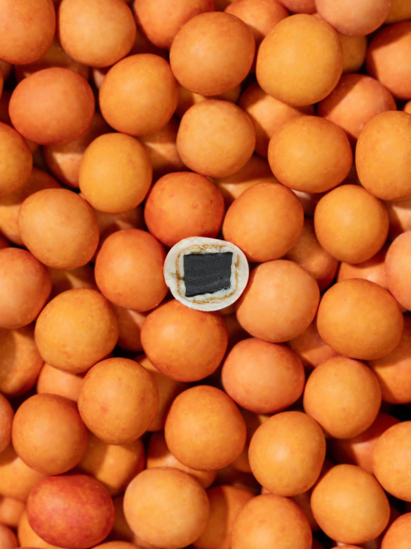 LAKRIDS BY BÜLOW chocolate coated liquorice Peaches 270g, UK version