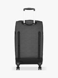 Eastpak Transit'r large 4-wheel suitcase in black denim, UK version