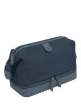 John Lewis Stackers Canvas Wash Bag, Blue- Buy online at McGrocer