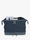 Stackers blue canvas wash bag, UK version