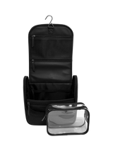 John Lewis Stackers Fluted Large Hanging Wash Bag, Black Fluted- Buy online at McGrocer