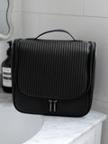 Stackers fluted large hanging wash bag black, British brand