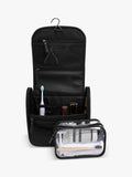 Stackers fluted large hanging wash bag black, British brand