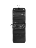 Stackers travel wash bag black fluted faux leather imported from the UK