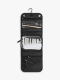 Stackers travel wash bag black fluted faux leather imported from the UK