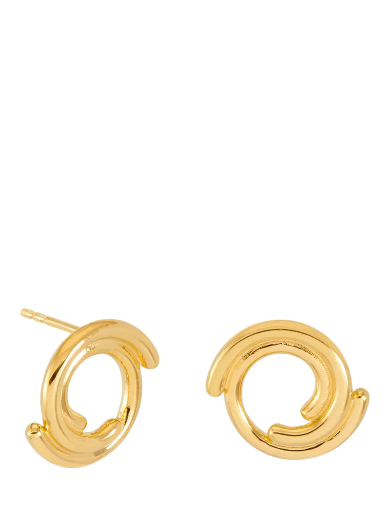 Rachel Jackson London Evolve stud earrings gold 12mm, UK version