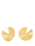 Rachel Jackson London gold front-facing hoop earrings (British brand)