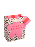 Caroline Gardner black and white spot flower gift bag medium, UK version