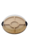 Farberware bamboo round platter with lid 35cm, imported from the UK