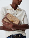 John Lewis Intentional raffia leather medium crossbody bag - British product