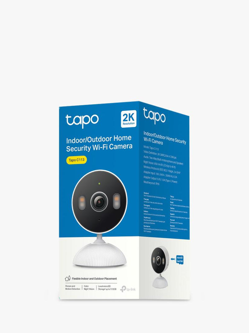 TP-Link Tapo C113 2K smart security camera (British brand)