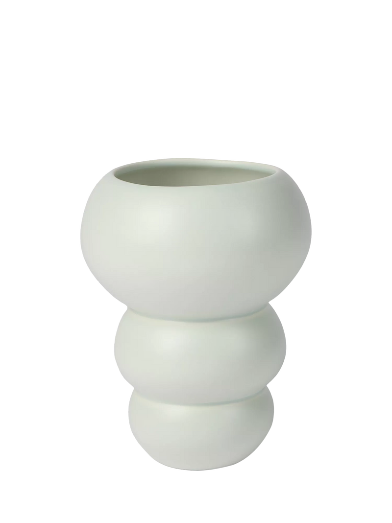 Conran Shop Stacked Spheres earthenware vase mint, imported from the UK