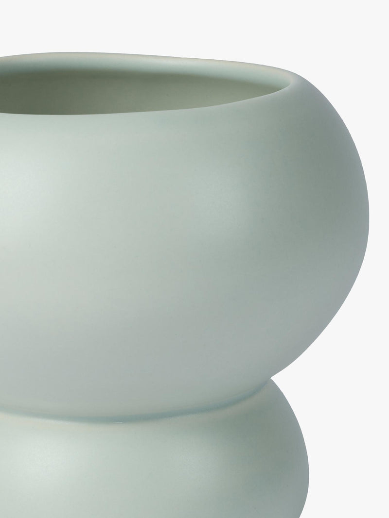 Conran Shop Stacked Spheres earthenware vase mint, imported from the UK